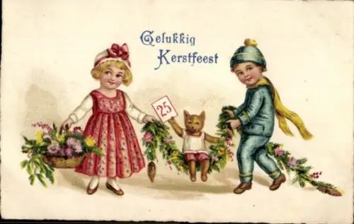 Ak Frohe Weihnachten, Kinder