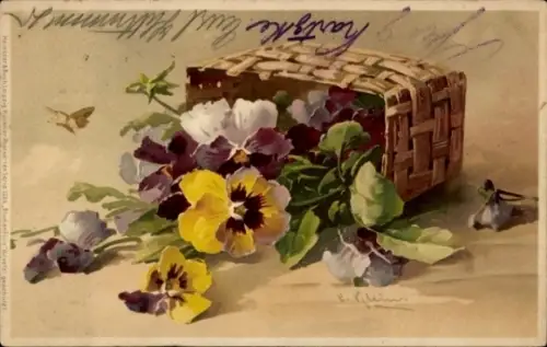 Künstler Litho Klein, Catharina, Stiefmütterchen