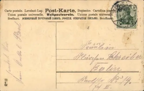 Präge Ak Glückwunsch Geburtstag, Auto mit Blumenschmuck