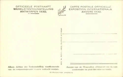 Ak Exposition Internationale Anvers 1930, Palais du Congo
