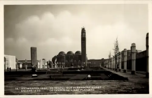 Ak Anvers Antwerpen Flandern, Weltausstellung 1930, Tempel der Vlaamsche Kunst