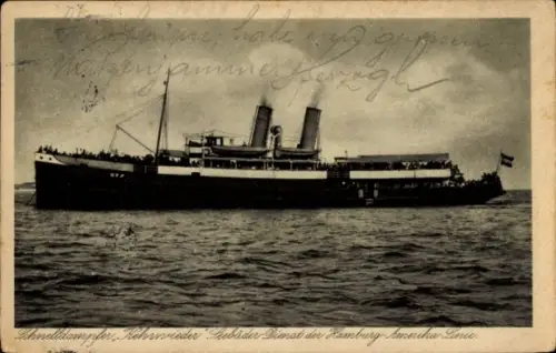 Ak Schnelldampfer Kehrwieder, HAPAG
