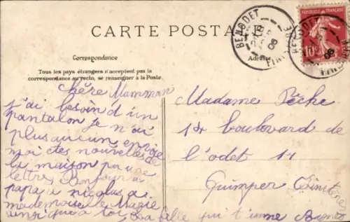 CPA Maries de Pouldergat, Étude des-Coiffes de Bretagne