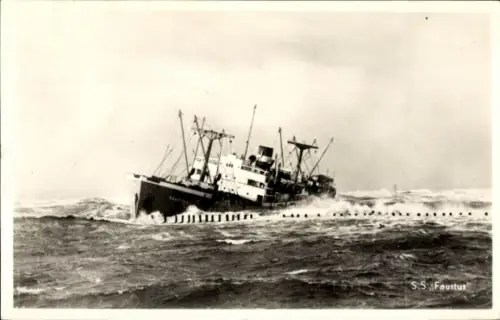 Ak Frachtschiff Faustus