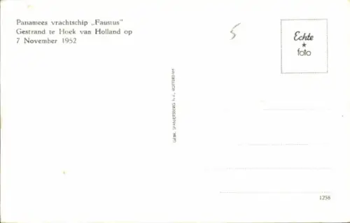 Ak Frachtschiff Faustus