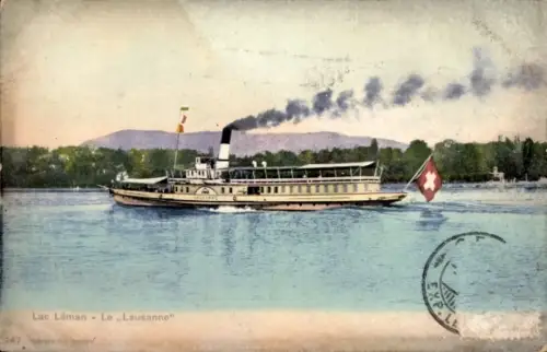 Ak Lac Leman, Dampfschiff Le Lausanne