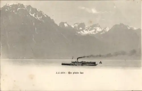 Ak Genfer See, Dampfer, Gebirge