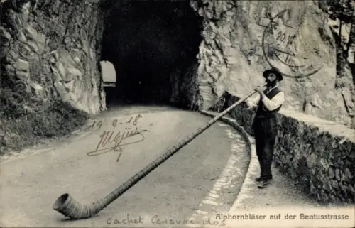 Ak Schweiz, Alphornbläser, Beatusstraße