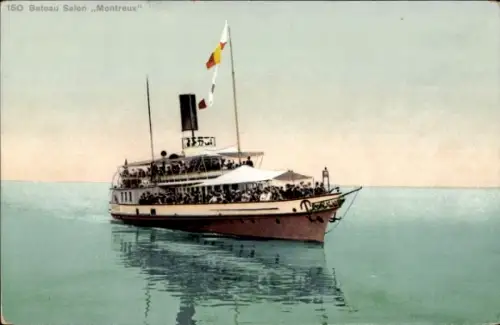 Ak Schweiz, Salondampfer Montreux