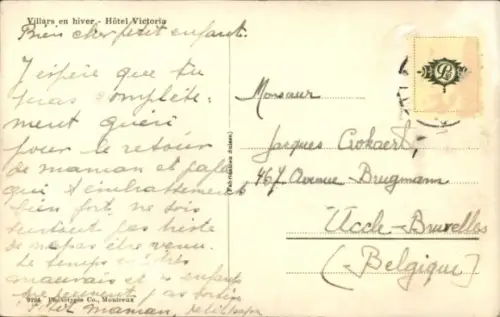 Ak Villars Kanton Waadt, Hotel Victoria