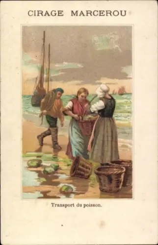 Passepartout Ak Cirage Marcerou, Transport du poisson