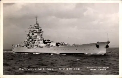 Ak Französisches Kriegsschiff Richelieu
