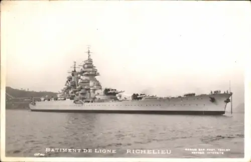 CPA Marine Militaire Française, Batiment de Ligne, Richelieu