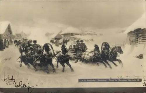 Künstler Ak Grusinsky, P., Troika