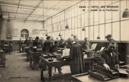 CPA Paris, Hôtel des Monnaies, Atelier de la Verification