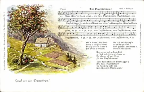 Lied Ak Vogel, Wilhelm, Dar Vuglbärbaam, Erzgebirge