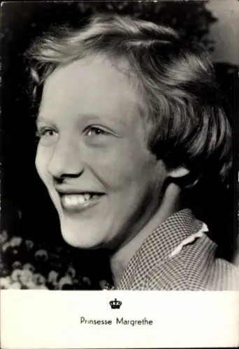 Ak Prinzessin Margrethe von Dänemark, Portrait