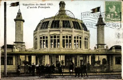 Ak Gent Gent Ostflandern, Genter Ausstellung 1913, Haupteingang
