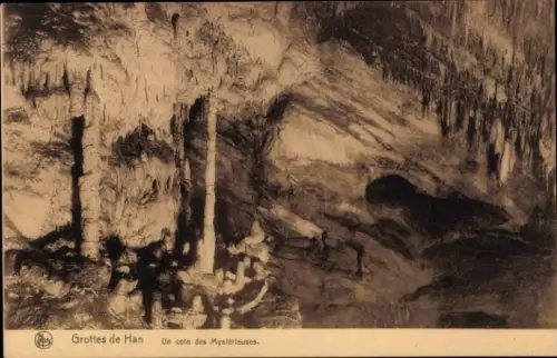 CPA Grotte de Han Han sur Lesse Wallonie Namur, Un coin des Mystérieuses