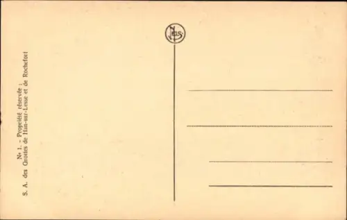 CPA Grotte de Han Han sur Lesse Wallonie Namur, L'Entrée de la Salle des Draperies