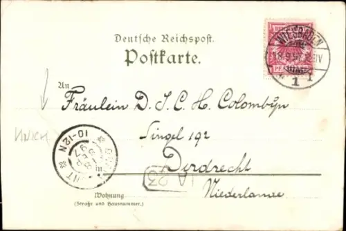 Litho Wiesbaden in Hessen, Kursaal, Musikpavillon, Fontaine