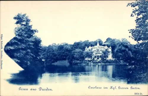 Ak Dresden Altstadt, Kgl. Großer Garten, Carolasee
