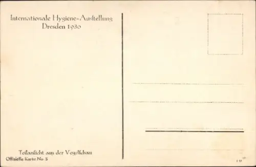Ak Dresden Altstadt, Internationale Hygiene-Ausstellung 1930, Vogelschau
