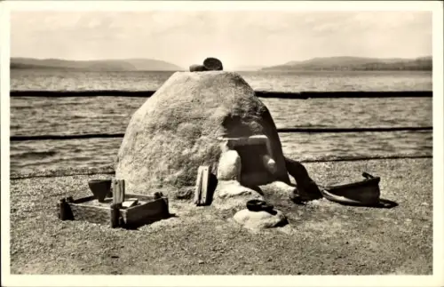 Ak Unteruhldingen Uhldingen Mühlhofen am Bodensee, Freilichtmuseum, Schmelzofen
