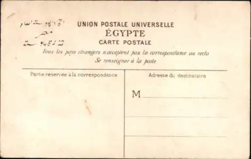 CPA Caire Égypte, Mann mit Esel