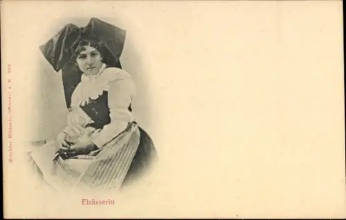 Ak Alsacienne, Elsässerin in Tracht