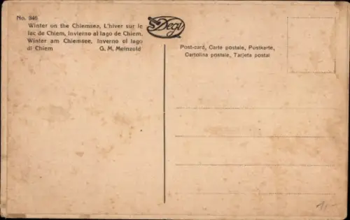 Künstler Ak Meinzold, G. M., Winter am Chiemsee