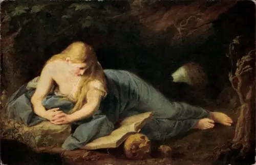 Künstler Ak Batoni, Pompeo, Die büßende Magdalena