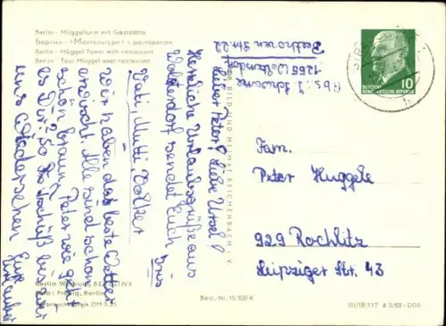 Ak Berlin Köpenick, Müggelturm mit Gaststätte