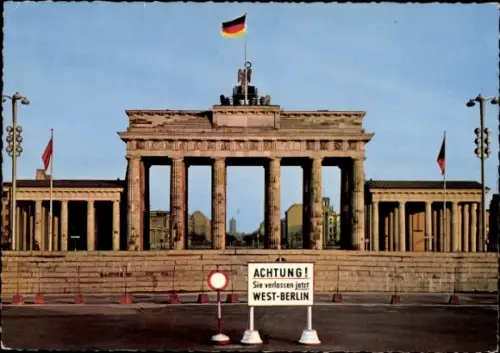 Ak Berlin, Mauer am Brandenburger Tor