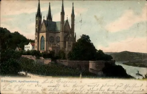 Ak Remagen am Rhein, Apollinarisberg, Kirche