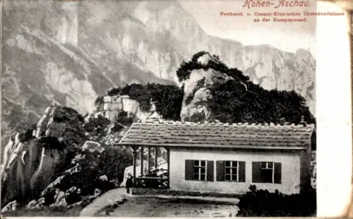Ak Hohenaschau Aschau im Chiemgau Oberbayern, Freiherrl. v. Cramer Klettsches Unterkunftshaus