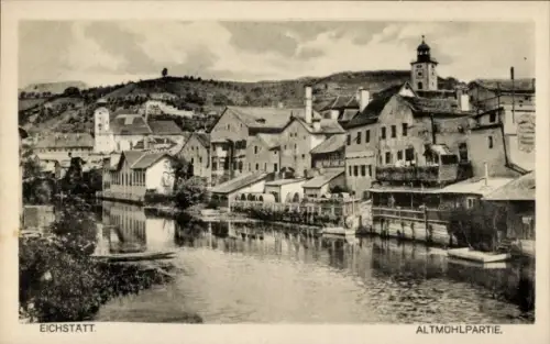 Ak Eichstätt in Oberbayern, Altmühlpartie