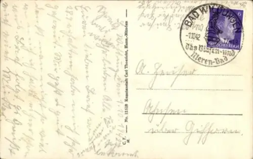 Ak Bad Wildungen in Hessen, Kurpark, Hotel Türstenhof, Gartenlandschaft, Pflanzen, Sitzgelegenhei