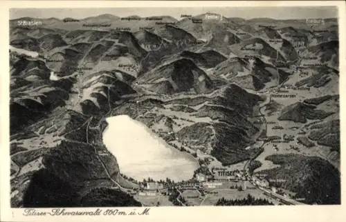 Landkarten Ak Titisee Neustadt im Breisgau Hochschwarzwald, Gesamtansicht