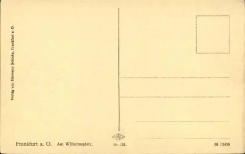 Ak Frankfurt an der Oder, Reiterstatue, Bäume, Platz, Frankfurt a. O.