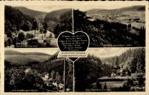 Ak Gehlberg Suhl in Thüringen, Hans-Kehr-Stein, Wilder Geratal, Das Glöckchen im Tal