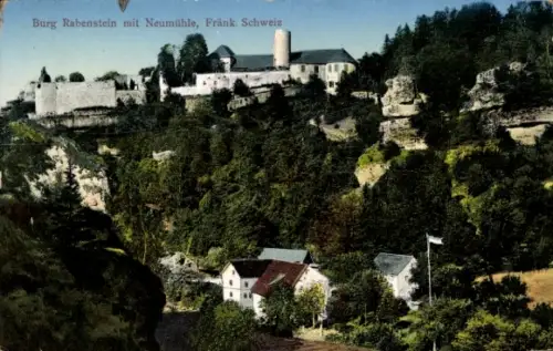 Ak Neumühle Ahorntal in der Fränkischen Schweiz, Burg Rabenstein