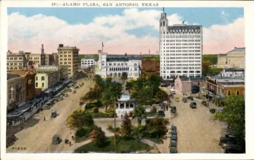 Ak San Antonio Texas USA, Alamo Plaza,   Alamo, Post Office, Medical Arts Building