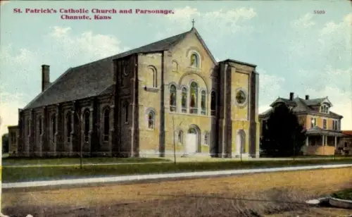 PC Chanute Kansas USA, St. Patrick's Catholic Church and Parsonage