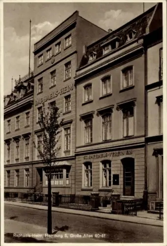Ak Hamburg St. Georg, Außenfassade vom Raphaels Heim, Große Allee 40 - 41, St. Raphaels Verein eV