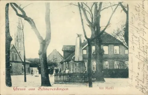 Ak Schneverdingen in der Lüneburger Heide, Markt