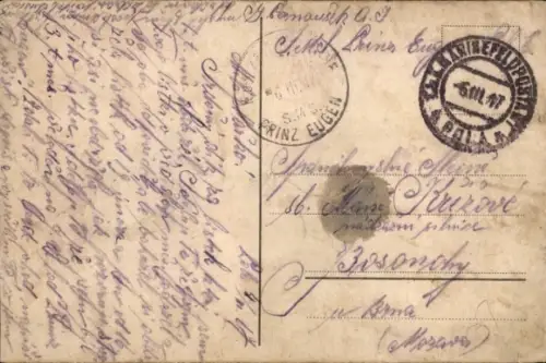 Ak SMS Prinz Eugen, Schlachtschiff