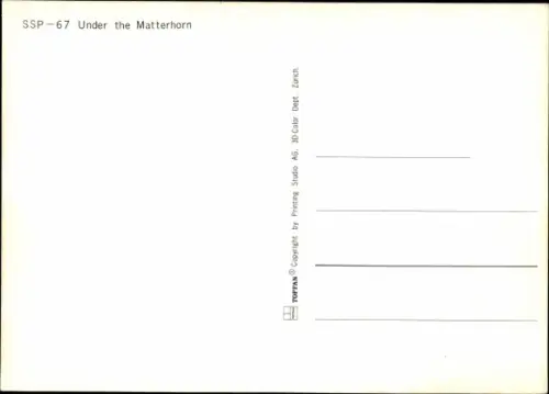 3D Ak Am Fuße des Matterhorn, Trachtenpuppen