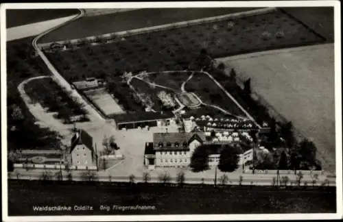 Ak Colditz in Sachsen, Waldschänke, Fliegeraufnahme
