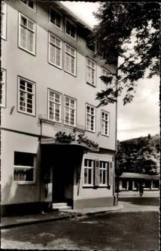 Ak Dillenburg in Hessen, Hotel Schwan, Eingang, Außenansicht